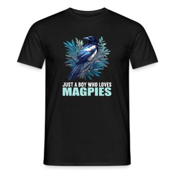 Elstern Elster - Männer T-Shirt - Schwarz - Vorne - AI Model Male 178 light (178cm)