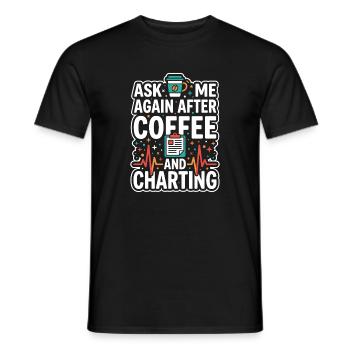 Night Shift Nurse, Tired - Men's T-Shirt - black - Front - AI Model Male 178 light (178cm)