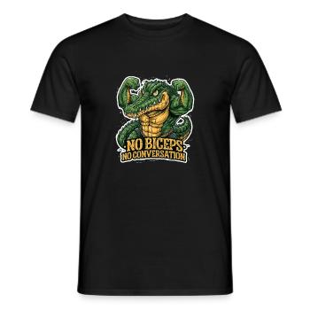 Crocodile de salle de sport sarcastique pour hommes - T-shirt homme - noir - Devant - AI Model Male 178 light (178cm)