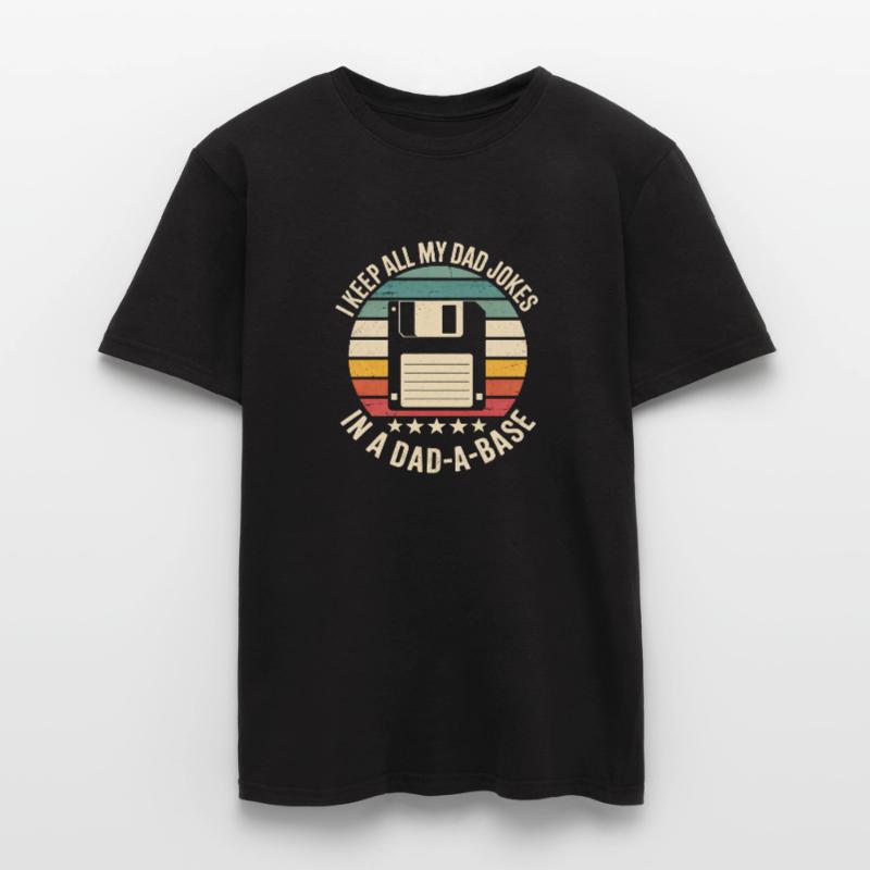 Retro Floppy Disk Humor Dad Jokes Database Database Men’s T-shirt