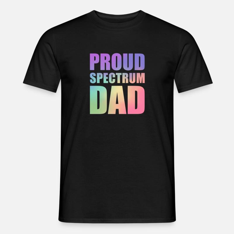 Stolzer Spectrum-Papa - Männer T-Shirt - Schwarz
