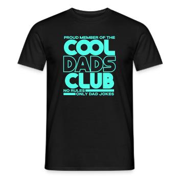 Cool Dads Club - Papa Vatertag Geschenk - Männer T-Shirt - Schwarz - Vorne - AI Model Male 178 light (178cm)