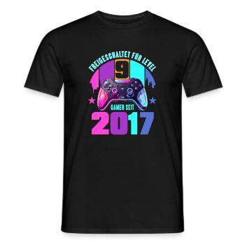 9. Geburtstag Junge Mädchen - Männer T-Shirt - Schwarz - Vorne - AI Model Male 178 light (178cm)