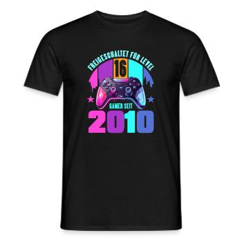 16. Geburtstag Junge Mädchen - Männer T-Shirt - Schwarz - Vorne - AI Model Male 178 light (178cm)