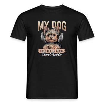 Yorkshire Terrier Yorkie Dog Breed - Men's T-Shirt - black - Front - AI Model Male 178 light (178cm)