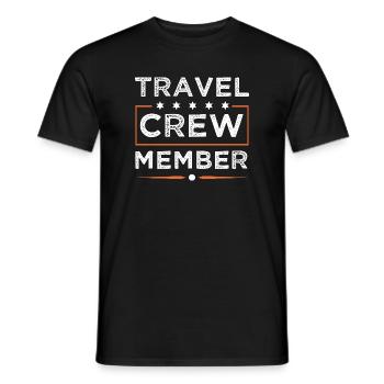 Travel Crew - Männer T-Shirt - Schwarz - Vorne - AI Model Male 178 light (178cm)