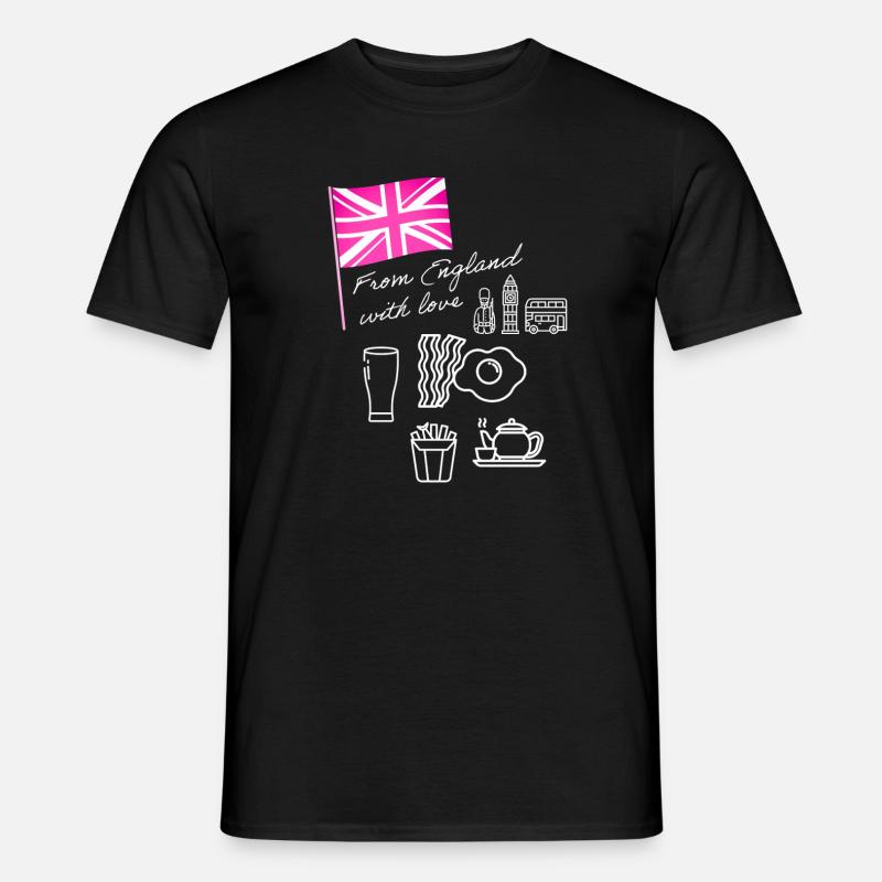 EXANGLIA (Pink + Weiß) - Männer T-Shirt - Schwarz