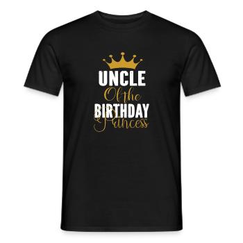 Uncle of the Birthday Princess - Men's T-Shirt - black - Front - AI Model Male 178 light (178cm)