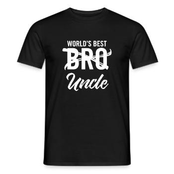 World's Best Bro Uncle - Men's T-Shirt - black - Front - AI Model Male 178 light (178cm)