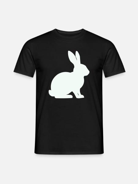Bunny Silhouette Minimal - T-shirt homme - noir