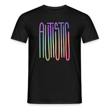 Autistischer Spektrumfluss - Männer T-Shirt - Schwarz - Vorne - AI Model Male 178 light (178cm)