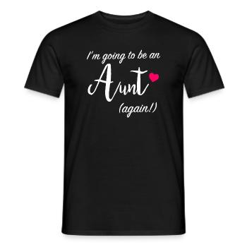 Aunt Again Ankündigungsabschlag - Männer T-Shirt - Schwarz - Vorne - AI Model Male 178 light (178cm)