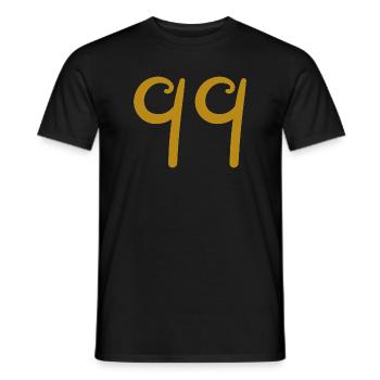 99 - Männer T-Shirt - Schwarz - Vorne - AI Model Male 178 light (178cm)