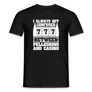 Casino Gambler COnfused Between Pellegrino & - Männer T-Shirt - Schwarz - Vorne - AI Model Male 178 light (178cm)