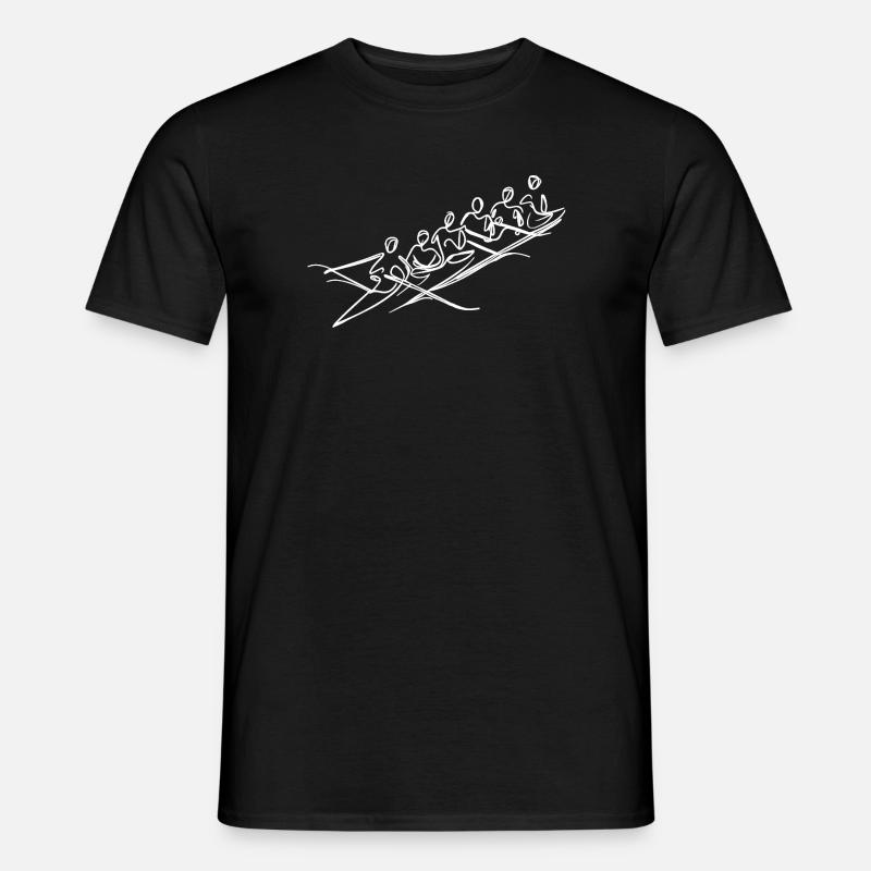 Rowing Team Sketch - Men’s T-shirt - black