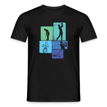 Scenic Golf Course Fairway Lover Style - Men's T-Shirt - black - Front - AI Model Male 178 light (178cm)