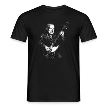 Hegel spielt Gitarrendesign - Männer T-Shirt - Schwarz - Vorne - AI Model Male 178 light (178cm)