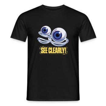 See Clearly Eye Graphic - Men's T-Shirt - black - Front - AI Model Male 178 light (178cm)