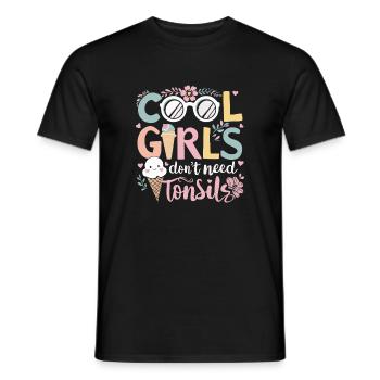 Les filles cool n’ont pas besoin d’amandes - T-shirt homme - noir - Devant - AI Model Male 178 light (178cm)