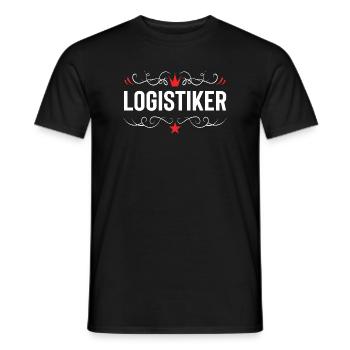 Logistiker Beruf - Männer T-Shirt - Schwarz - Vorne - AI Model Male 178 light (178cm)