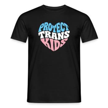 Pride Month LGBT - Protect Trans Kids - Men's T-Shirt - black - Front - AI Model Male 178 light (178cm)