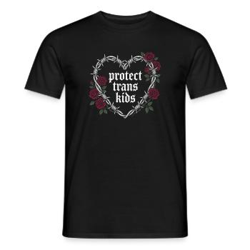 LGBTQ Pride Month - Protect Trans Kids - Men's T-Shirt - black - Front - AI Model Male 178 light (178cm)