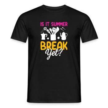 Summer break already? Kitchen motif - Men's T-Shirt - black - Front - AI Model Male 178 light (178cm)
