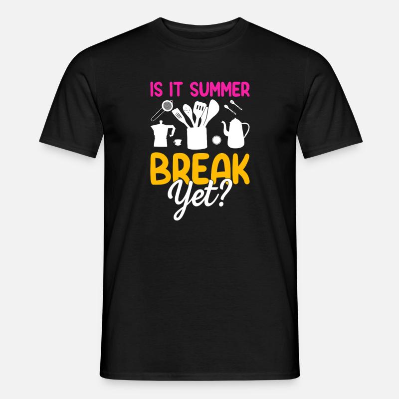 Summer break already? Kitchen motif - Men’s T-shirt - black
