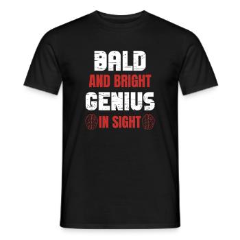 Glatzköpfiges Brillantes Genie - Männer T-Shirt - Schwarz - Vorne - AI Model Male 178 light (178cm)