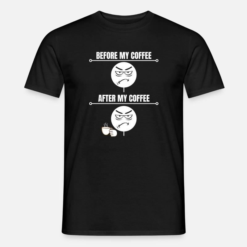 Grumpy Coffee Mood - T-shirt homme - noir