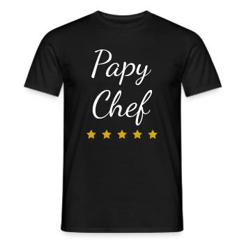 Opa Chef Stars - Männer T-Shirt - Schwarz - Vorne - AI Model Male 178 light (178cm)