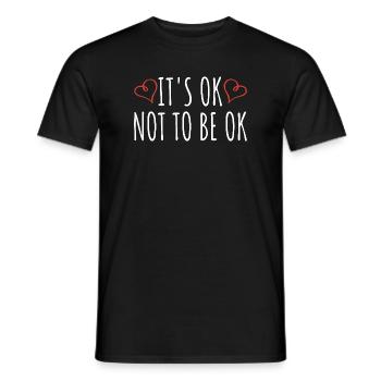 Mental Health Acceptance Design - Men's T-Shirt - black - Front - AI Model Male 178 light (178cm)