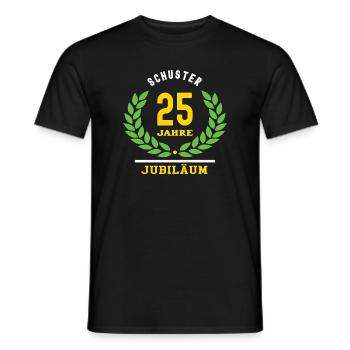 Schuster Jubiläum 25 Jahre 25 jähriges Jubilaeum - Männer T-Shirt - Schwarz - Vorne - AI Model Male 178 light (178cm)