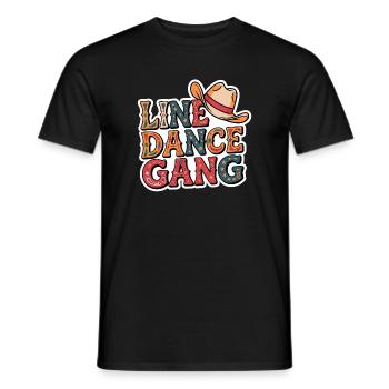 Line Dance Gang - Men's T-Shirt - black - Front - AI Model Male 178 light (178cm)