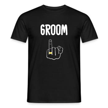 Edgy Groom Ring - Men's T-Shirt - black - Front - AI Model Male 178 light (178cm)