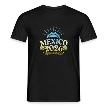 Mexiko 2026 Bunt - Männer T-Shirt - Schwarz - Vorne - AI Model Male 178 light (178cm)