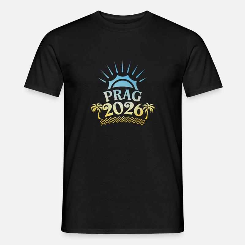 Prag 2026 Bunt - Männer T-Shirt - Schwarz