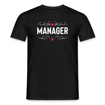 Manager Profession - Men's T-Shirt - black - Front - AI Model Male 178 light (178cm)