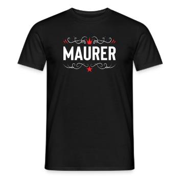 Métier de maçon - T-shirt homme - noir - Devant - AI Model Male 178 light (178cm)