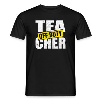 Teacher Time Out Off Duty - Men's T-Shirt - black - Front - AI Model Male 178 light (178cm)