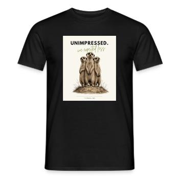 Unimpressed Funny Meerkat - Männer T-Shirt - Schwarz - Vorne - AI Model Male 178 light (178cm)