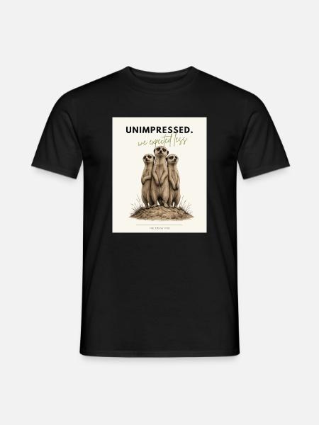 Unimpressed Funny Meerkat - Männer T-Shirt - Schwarz