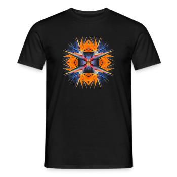 Mandala Paradiesvogelblume Abstrakte Tropical Art - Männer T-Shirt - Schwarz - Vorne - AI Model Male 178 light (178cm)