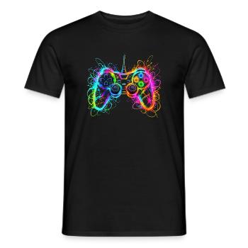 Gaming Controller Gamer - Männer T-Shirt - Schwarz - Vorne - AI Model Male 178 light (178cm)