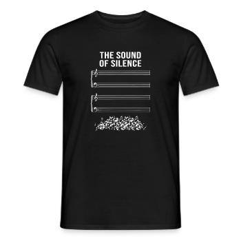 Sound of Silence Notenblätter - Männer T-Shirt - Schwarz - Vorne - AI Model Male 178 light (178cm)
