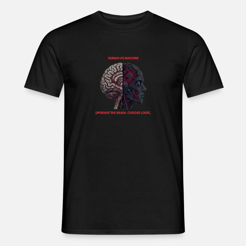 Human VS Machine Cyber Brain Logic - Men’s T-shirt - black