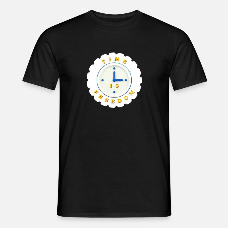 Zeit ist Freiheit - Männer T-Shirt - Schwarz