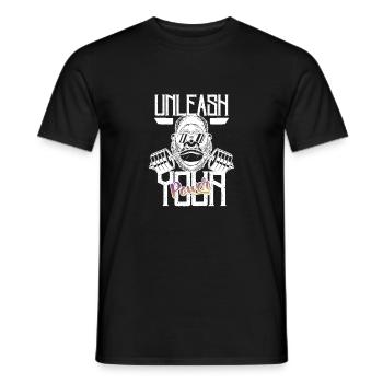Entfessle Kraft auf der Bühne - Männer T-Shirt - Schwarz - Vorne - AI Model Male 178 light (178cm)