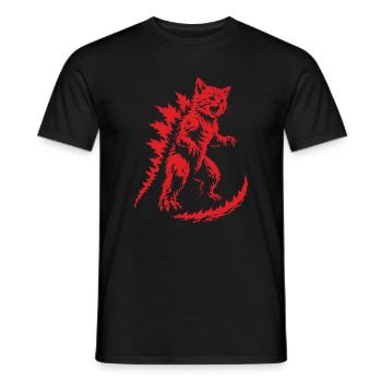 Rugissement de Kaiju Chaton, Catzilla - T-shirt homme - noir - Devant - AI Model Male 178 light (178cm)
