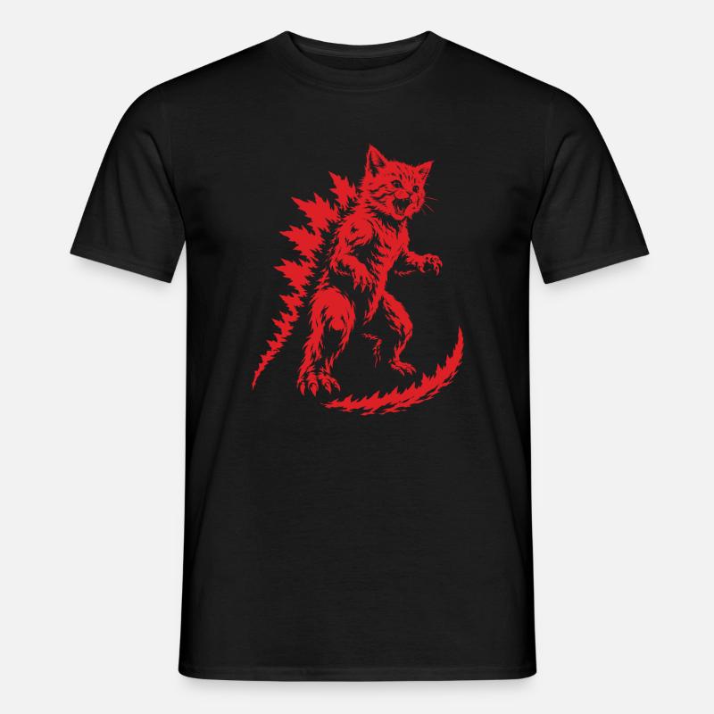 Kitten Kaiju Roar, Catzilla - Men’s T-shirt - black